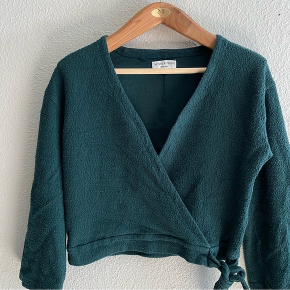 Madewell Texture & Thread Crepe Wrap Top - Picture 6 of 12